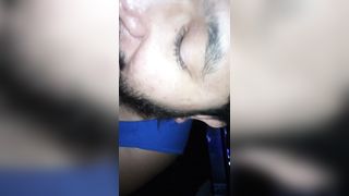 Blowing Gigantic Milky Boobies Dude Jizzes on Bed