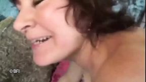 Cum swallowing horny granny