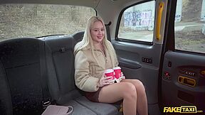 Blonde Russian Bombshell Fucks In The Backseat To Pay For Taxi