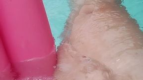 Enjoying my day off with my belly button full of water