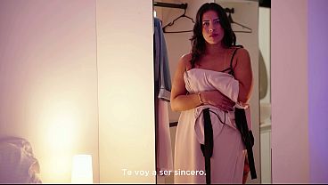 MILF neighbor flirts and seduces young man