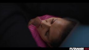 Real Life Futanari - Selfsucking - T-girl suck her own prick & cum in her mouth