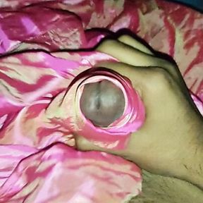 Handjob with pink satin silky salwar of neighbour bhabhi (58)