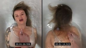 Anastasia is trying to improve her time underwater