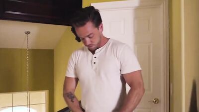 Ebony stepmom gets banged by massive dick in the bedroom