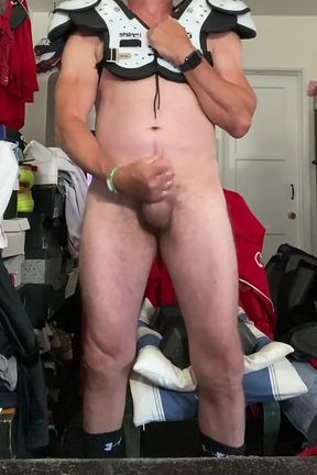 Jockdad87 Is Horny on a Sunday in His Football Pads