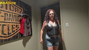 ali allure tries on clothes for stepson