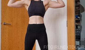 Clothed Orgasm with Bicep Flexing and Muscle Talk