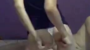 Attractive blonde chick has good sex with her cocky BF on webcam