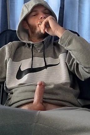 Making My Soft Cock Hard. Smoking and Edging