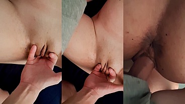 Ženský výstřik při prstění a rychlý domácí sex