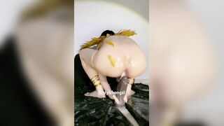 Tiny Angel Laying Eggs and Self-handballing