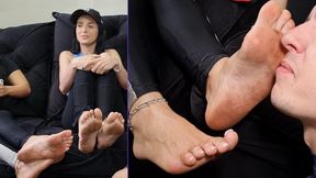 Goddess Kiffa and Vitoria Vonteese - He Lost the Bet Now He Must Lick Their Dirty Feet - DIRTY FEET - FOOT WORSHIP - DOMINATION - TOE SUCK - FOOT SLAPPING - HUMILIATION - FEMALE DOMINATION - SOLES - SLAP - FEMDOM - 720p