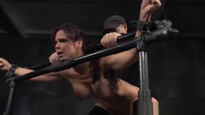 Tiedup slave spitroasted by horny maledoms