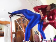 Muscle Men BDSM in full spandex suits