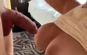 Backstage blowjob during photoshoot with busty teen bbw model - pov blowjob