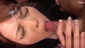 Asian Beauty&#039;s Explosive Bukake Blowjob Marathon