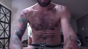 Sexxxy Tatted Nipple-pierced Jerking