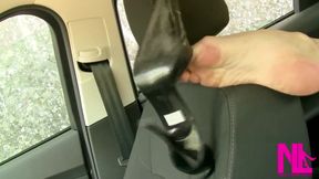 Footjob in the Car to My Man and to the Shift Stick