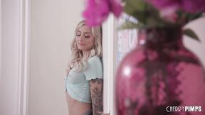 ”Petite Huge Boobs Blonde Kathryn Mae Begs for Jax Slayher & His big black cock”