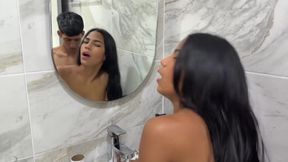 Innocent Latina asks her horny stepbrother to teach her how to fuck to have her first time with her boyfriend.