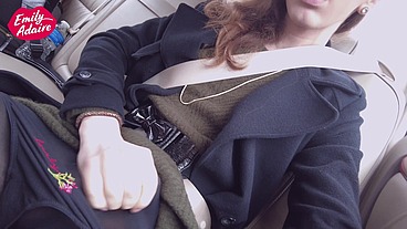 Secretely jerked off in the back of the Uber - Emily Adaire
