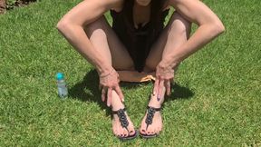 Sucking My Toes and Licking My Feet Foot Worshipping Foot Fetish Gagging