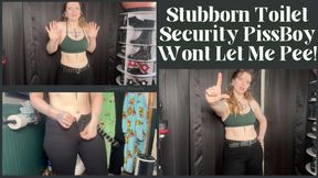 Stubborn Toilet Security PissBoy Wont Let Me Pee! - Dessa Cado - Desperate to Pee - Humiliation - Loser Symbol