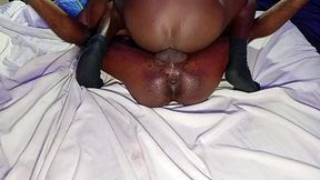 two masculine guys fuck raw on a doggy style position