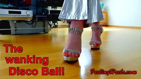 The wanking Disco Ball! - Episode 1 - starring: KiKi Heely - Part 1 - FHD - High Heels Walking Toe Wiggling Spreading Bouncing Giantess Red polished Toe Nails Silver Catsuit - 1080p - MP4