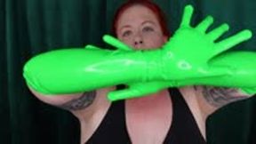 Cum Quick for my Lime Green Latex Opera Length Gloves MP4 720