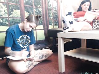 This babe Doesn't Know Can't Resist Her Barefeet Masturbating Lesbian babes