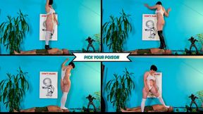 Pick Your Pain - Goddess Rapture Allows Her Slave To See If Her Trampling Is More Painful In Her Wedge & Thigh High Boots or Her Knee Socks - A Painful Foot Domination Experience - UltraHD (WMV)