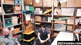 BoyPunish.com - Sexy young thief's explosive cumshot while being bareback fucked by a