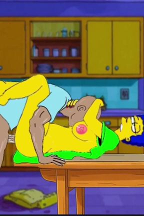 Married Housewife Gets Fucked on the Kitchen Table While Her Husband Stands Quietly Behind the Door and Watches