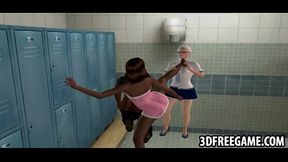 Two Hot Blonde Sluts Play Sexy Game With Big Tits Action