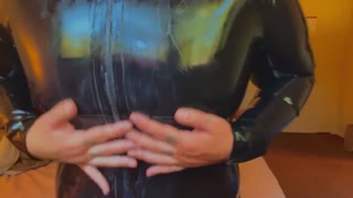Wearing a slimy latex catsuit makes me horny KALLIELONEWOLF