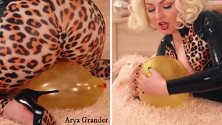 Sexy big ass fetish kinky MILF Arya Grander teasing in latex