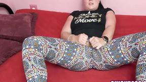 ”ChickPass - Lustful housewife Selena Sky fucks a dildo in her torn leggings”