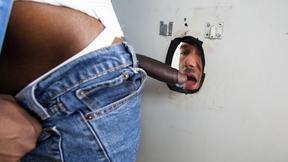 ”Fat big black dick appears through gloryhole - Devin Trez & Kirk Cummings”