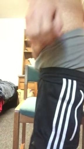 Horny latino cums in his dormroom