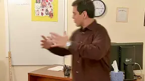 Adorable lesbian teens love to fuck on a desk