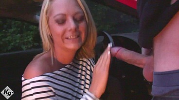 Cum Slut Krystal Pink Sucks Of Stanger Outdoors
