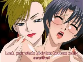 Milf Mansion 1 - Guy spies on two hentai milfs while they vigorously lick pussy