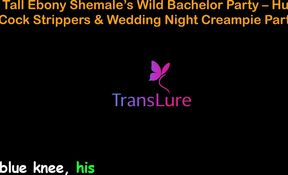 English Audio Sex Story - Tall Ebony Shemale’s Wild Bachelor Party - Huge Cock Strippers & Wedding Night Creampie - 4