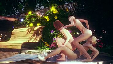 Yaoi Femboy - Natthan and 2 friends threesome in a park - Sissy crossdress Japanese Asian Manga Anime Film Game Porn Gay