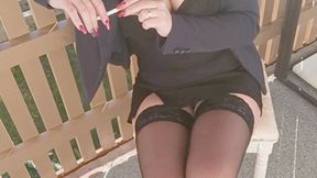 Roleplay: Smoking professor humiliates her student