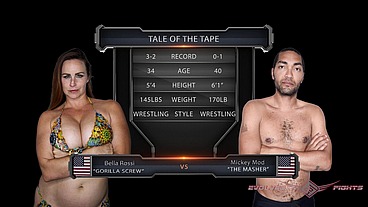 Bella Rossi vs Mickey Mod Mixed Wrestling