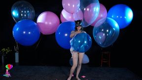 Ruby Fingernail Pops 36-Inch Helium Balloons While Nude 4K (3840x2160)