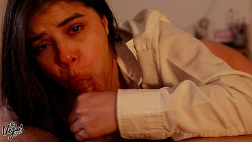 My Girl Gives Me a Passionate POV Blowjob – Sloppy Deepthroat and Swallow Wearing a Sexy Open Shirt - William and Selena Vega